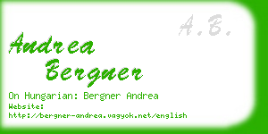 andrea bergner business card